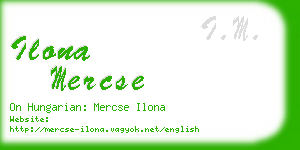 ilona mercse business card